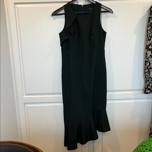 Banana Republic Forest Green Asymmetrical Dress